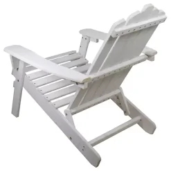 Kirklands Home Folding Wooden Adirondack Chair White