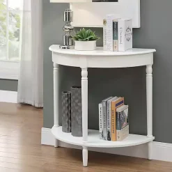 Outlet Kirklands Home French Country Half Round Console Table White