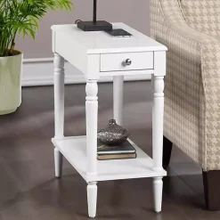 Online Kirklands Home French Country Single Drawer Accent Table White