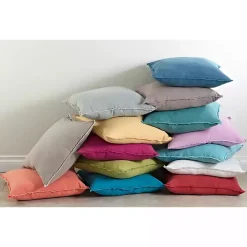 Hot Kirklands Home Fringed Edge Pillow White