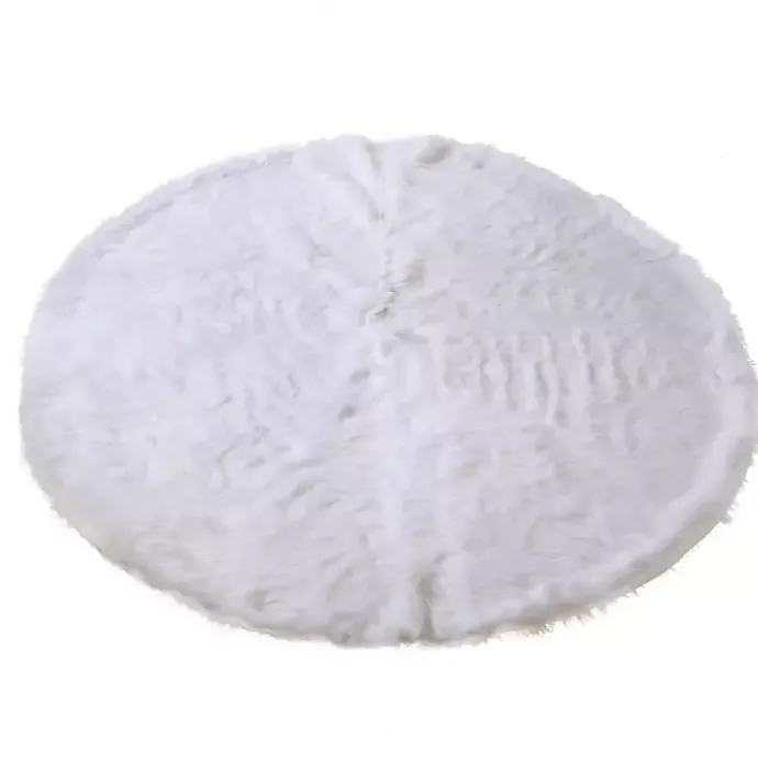Hot Kirklands Home Fur Christmas Tree Skirt White