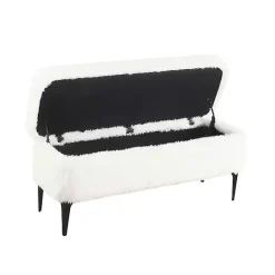 Discount Kirklands Home Fur Storage Bench White