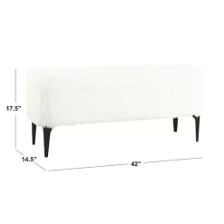 Discount Kirklands Home Fur Storage Bench White