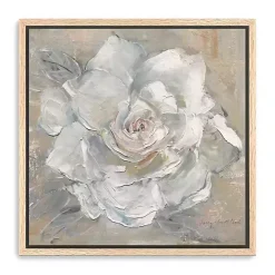 Hot Kirklands Home White Gardenia Flower Framed Canvas Art Print