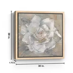 Hot Kirklands Home White Gardenia Flower Framed Canvas Art Print