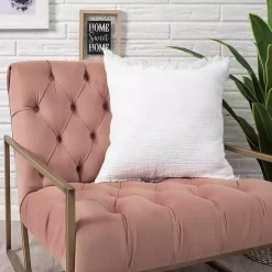 Discount Kirklands Home Gauze Organic Fringe Throw Pillow White