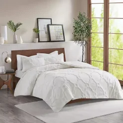 Sale Kirklands Home Geometric California King 3-pc Comforter Set White