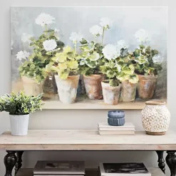 Sale Kirklands Home White Geraniums Canvas Art Print, 40x26 in.