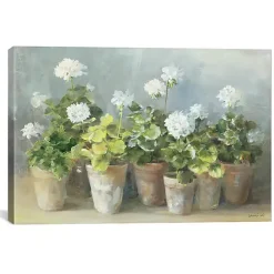 Sale Kirklands Home White Geraniums Canvas Art Print, 40x26 in.
