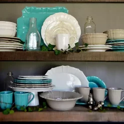 Sale Kirklands Home Glazed Scalloped Ceramic Pasta Bowl White