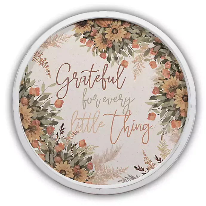 Sale Kirklands Home Grateful for Every Little Thing Wall Plaque White