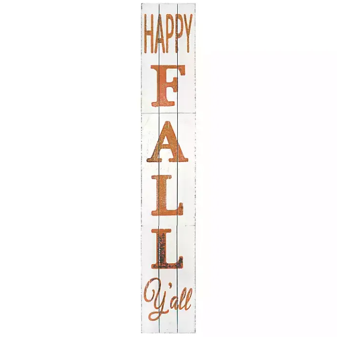 Sale Kirklands Home White Happy Fall Ya'll Porch Board