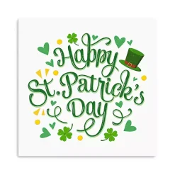 Sale Kirklands Home Happy St. Patrick's Day Canvas Art Print White