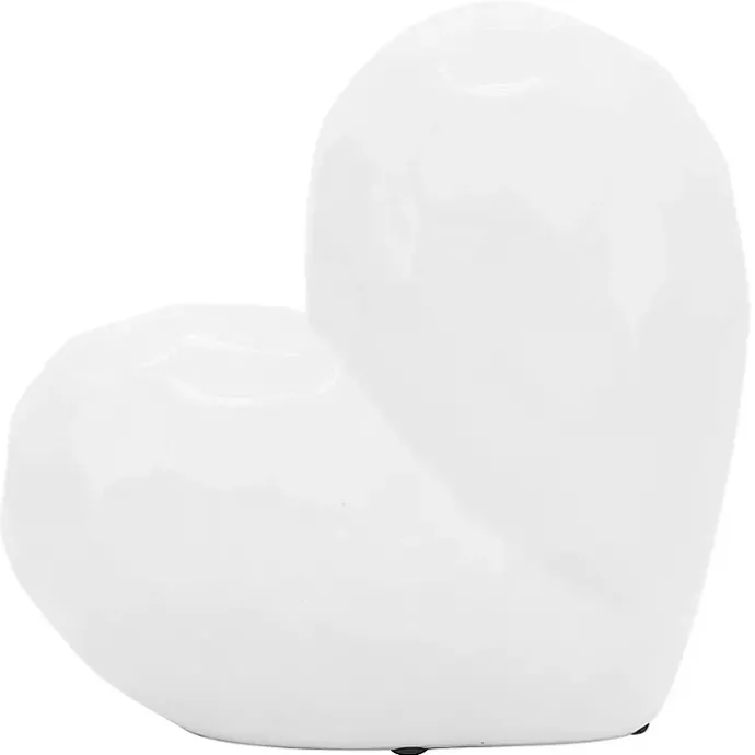 New Kirklands Home Heart Figurine White