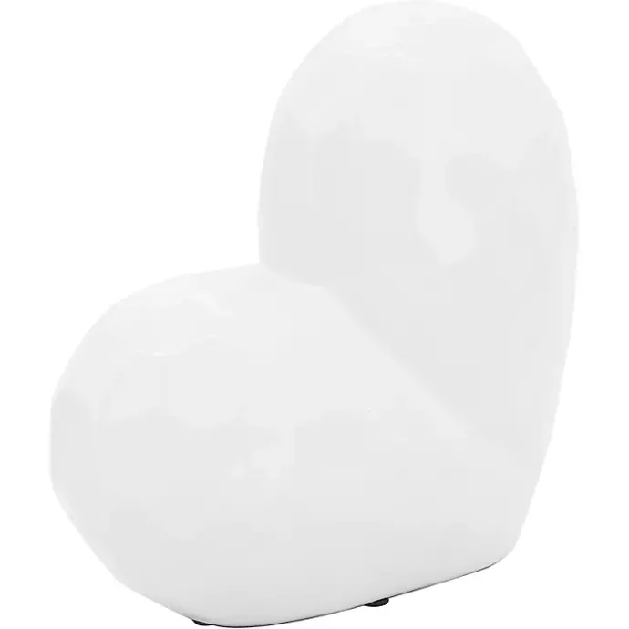 New Kirklands Home Heart Figurine White