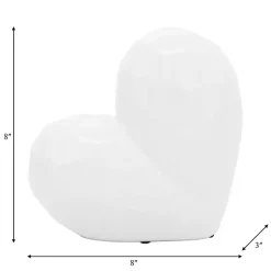 New Kirklands Home Heart Figurine White
