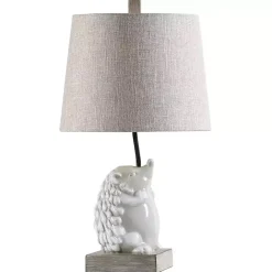 Sale Kirklands Home White Hedgehog Accent Table Lamp Tan