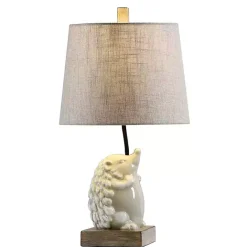 Sale Kirklands Home White Hedgehog Accent Table Lamp Tan