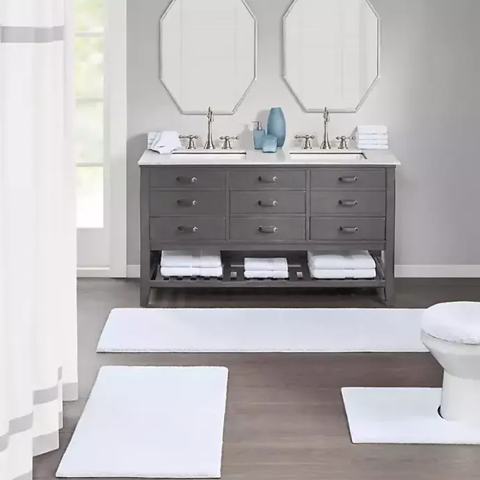 Outlet Kirklands Home High Pile Marshmallow Bath Mat, 40 in. White