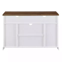 New Kirklands Home Highboy Sliding Barn Door Media Cabinet White