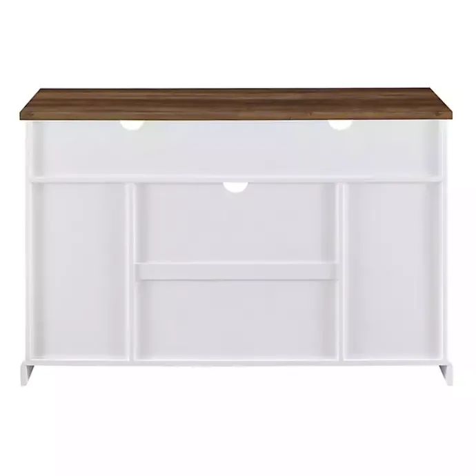 New Kirklands Home Highboy Sliding Barn Door Media Cabinet White