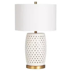 Clearance Kirklands Home Hobnail Table Lamp with Nightlight White