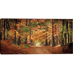 Hot Kirklands Home White Horse In Autumn Canvas Art Print Orange