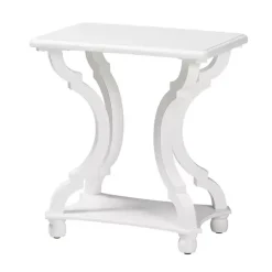 New Kirklands Home Hourglass Wood Accent Table White