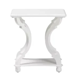 New Kirklands Home Hourglass Wood Accent Table White