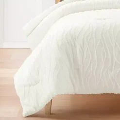 Clearance Kirklands Home Jacquard Wave 3-pc. King Comforter Set White