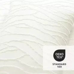 Clearance Kirklands Home Jacquard Wave 3-pc. King Comforter Set White