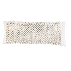 Clearance Kirklands Home Jute Hand Knotted Lumbar Pillow White