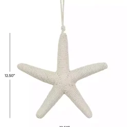 Outlet Kirklands Home Jute Starfish Wall Plaque White