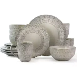 Online Kirklands Home Lace Embossed 16-pc. Dinnerware Set White