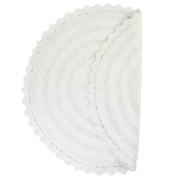 Sale Kirklands Home Large Crochet Round Bath Mat White