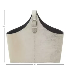 Discount Kirklands Home Leather Textured Magazine Rack White