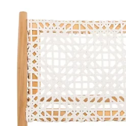 Kirklands Home Leather Woven Accent Chair White