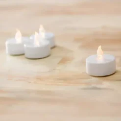 Sale Kirklands Home LED Warm Light Tealight Candles, Set of 4 White