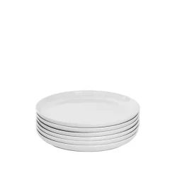 Discount Kirklands Home Linear Salad Plates, Set of 6 White