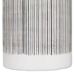 Best Kirklands Home White Lined Ceramic Jars, Set of 2