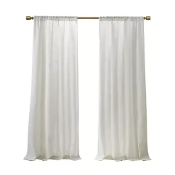 Best Kirklands Home Linen Blend Curtain Panel Set, 84 in. White