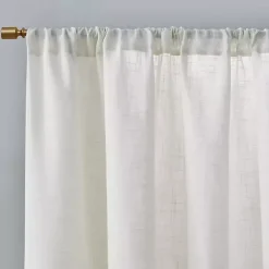 Best Kirklands Home Linen Blend Curtain Panel Set, 84 in. White