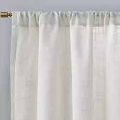 Best Kirklands Home Linen Blend Curtain Panel Set, 84 in. White