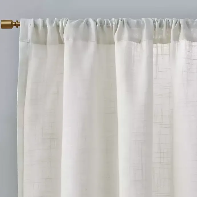 Best Kirklands Home Linen Blend Curtain Panel Set, 84 in. White