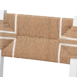 Clearance Kirklands Home White Mahogany Woven Talli Dining Chair Tan