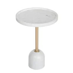 Best Kirklands Home Marble & Gold Cocktail Table White