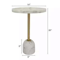 Best Kirklands Home Marble & Gold Cocktail Table White