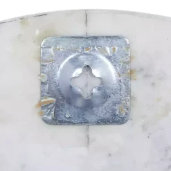 Hot Kirklands Home White Marble and Gold Accent Wall Clock, 20 in.