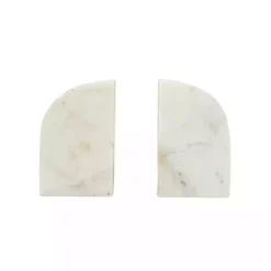 Kirklands Home Marble Arch Bookends, Set of 2 White