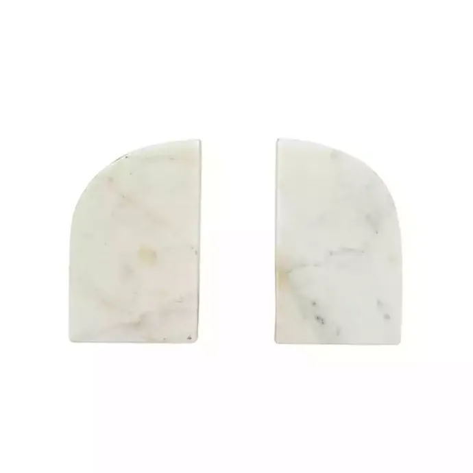 Kirklands Home Marble Arch Bookends, Set of 2 White